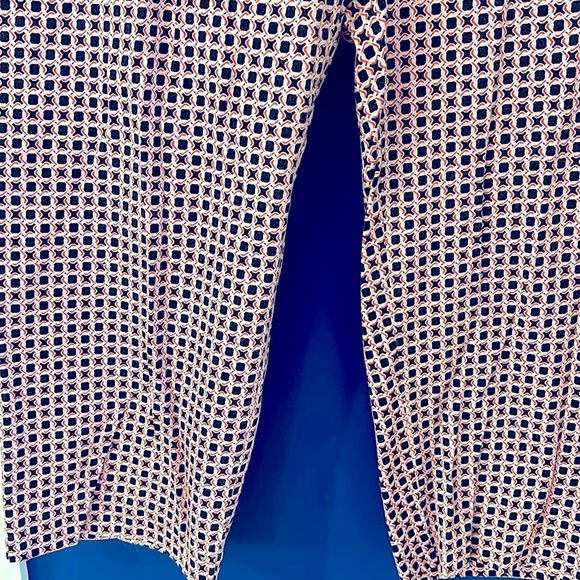 Women’s Counterpart Cropped Pink & Black Lattice Print Pants Size 16 - Picture 3 of 6